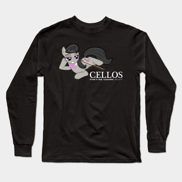 Cellos are damn sexy Long Sleeve T-Shirt by Brony Designs